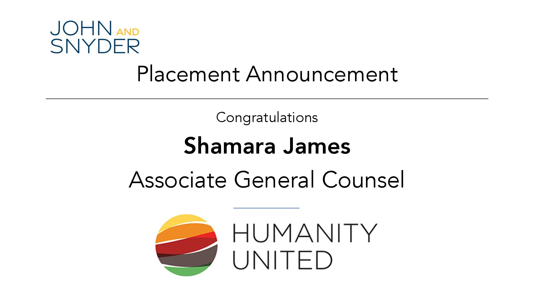 Placement: Shamara James