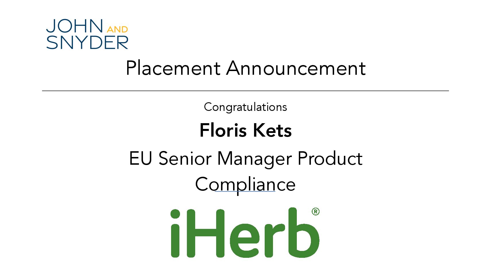 Placement: Floris Kets